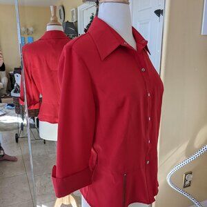 Add a splash of vibrant red to your office attire